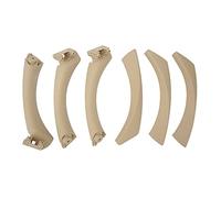 aqxreight 6 Pièces Support de Poignée Intérieure de Voiture Beige adapté pour la Série 3 04-12 Est un Temps Collant Facile à Vieillir Est des Matériaux et du PC pour Cela ABS Longue Poignée