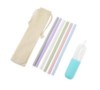 aqxreight 6pcs Paies de Silicone Réutilisables avec Boîte de Rangement et Sac Openable Design pour les Boissons Chaudes et Froides Paignes de Consommation et de Voyage Lavables Portables pour et