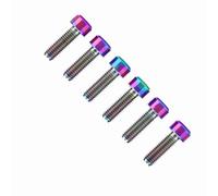 aqxreight 6pcs Set M5 * 16 Mm Boulons de Tige Fixe à Vélo Fixe pour la Tige de Montagne Dont Haut Fait Une de Vis à Vis de de de de de de de Vélo (Brillant; 3x2,6 mm)