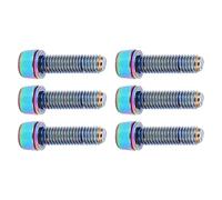 aqxreight 6PCS Vis de Tige de Cycle avec Laveuses Boulons en Acier Inoxydable Vis pour Le Gazon de Direction du Cycle Montagne (M5)