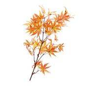 aqxreight 83 Cm Longueur Simulate Maple Feuilles St Ornement de Soutien-Gorge Artificiel Réaliste des Feuilles d'érable Artificielles Vert des Feuilles d'érable Branchantes (Green) (Orange)