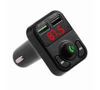 aqxreight Adaptateur FM Transmetteur Auto avec 2 Ports USB MP3 Player Music Streaming 5.0 Chip avec Fonction D'arrêt Automatique pour la Conduite en Toute sécurité (Black)