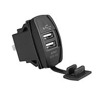 aqxreight Adaptateur Secteur Double USB 12-24 V 3,1 A pour Voiture, Bateau et Moto - et Puce