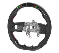 aqxreight Affichage des Feux de Changement de Vitesse à LED en Fibre de Carbone pour Volant en Cuir perforé adapté pour JL JLU 2018-2021, Car le Moteur Augmente l'allumage de la Roue des