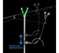 aqxreight Alarme de Morsure de Pêche en Acier Inoxydable, Alarme d'appât de Canne à Pêche de Nuit avec Deux Cloches, Une à l'intérieur et à l'extérieur des Cloches de, Ces Cannes à Les Sonneries