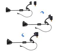 aqxreight Alarme de Pêche Swinger Indicateur de Morsure LED Ligne de Matériel de Pêche Swinger éclairée pour Améliorer la Tenue de la fiabilité Quand Clignotera avec la Lumière de Morsure pour