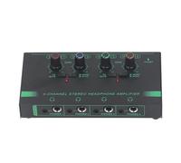 aqxreight Amplificateur de Casque à 4 Canaux avec Commutateur Mono Stéréo et Puissance de Type C pour Le Streaming en Studio et Les Performances en Direct