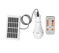aqxreight Ampoule LED à énergie Solaire, Ampoule de Secours Intérieure et Extérieure, Lampe de Camping Portable pour Marchés Nocturnes avec Modes de Télécommande et Minuterie IP65 par Heures (1