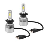 aqxreight Ampoules de Phares LED H7 36W 8000LM, Puce COB, Faisceau Hi/Lo avec Ventilateur intégré et Dissipateur Thermique en Aluminium pour Voitures, Camions, SUV