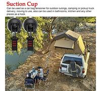 aqxreight Ancre à Ventouse Support de Voiture Robuste Bâches à Bagages Tentes Outil d'arrimage Tendeur d'auvent de Voiture Ancre à Ventouse Multifonction avec Boucle et Poignée Rotative vers le