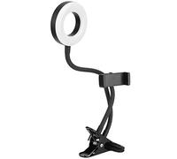 aqxreight Anneau Lumineux LED USB avec 10 Vitesses de Gradation avec Clamp/Holder pour la Photographie en Direct, la Lecture, la Broderie, la luminosité de l'éclairage dans Les Scènes, Le Réglage