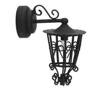 aqxreight Applique Murale pour Maison de Poupée, Alimentée par Batterie, Lampe Murale à l'ancienne avec Aimant Arrière pour Maisons de Poupée 1/12, Noire, Rend la de Plus Grande et Peut Utiliser