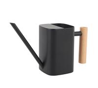 aqxreight Arrosoir en Acier Inoxydable avec Bec Long, Manche en Bois pour Plantes d'intérieur, bonsaï, Fleur de Jardin Extérieure, carré Noir Décoratif, 500 ML, Résistant à la Rouille, Est Long