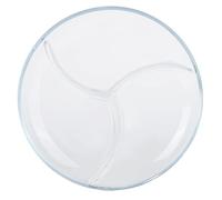 aqxreight Assiette à Dîner Divisée Assiette en Verre trempé à Collation Réutilisable Vaisselle Légère pour Gâteaux Fruits et Collision Non Corrosion Haute Dont la Hauteur du Verre Est Divisée