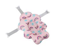 aqxreight Baignoire pour bébé avec Oreiller - Tapis de Support de Baignoire Doux et Pliable pour Nouveau-nés et Nourrissons de 0 à 12 Mois - Ceintures Antidérapantes, Support Ergonomique pour la
