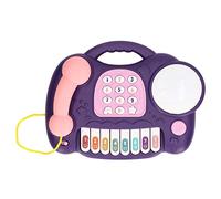 aqxreight Bébé Piano Téléphone Musique Jouet Tout-Petits Semblant Clavier De Téléphone Parent Enfant Interactif Dessin Animé Fixe JouetViolet Compétences Fines et Audition Apprentissage du De bébé