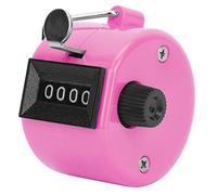 aqxreight Berm Compteur Manuel à 4 Chiffres avec Bouton en Plastique R Outil de Comptage Portable avec Crochet l'appareil Est Pratique à Transporter pour Le Fabriquer et Le Busin (Pink)