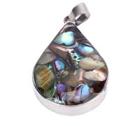 aqxreight Bijoux Pendentif Goutte d'eau Unisexe, Collier en Pierre de Gravier Naturel pour Femmes et Hommes, Accessoire écrasé fabriqué à la Main, Cadeau élégant et Formel (SILVER)