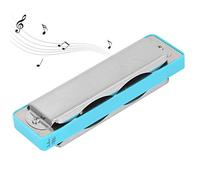 aqxreight Blues Harmonica 10 Trous Mouthorgan #F Key ABS Résine Peigne Instrument à Vent Matériau Professionnel sur Laiton ABS et Harmonica Résistance Transparente avec Couleur Eau de (BLUE)