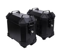 aqxreight Boîte de Rangement Latérale de Moto 1 Paire de Valises Latérales de Moto avec Serrure de sécurité et Poignée 18L Boîte de Sac de Selle Latérale Portable en Alliage D'aluminium