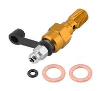 aqxreight Boulon Banjo M10x1.0mm pour Moto, Vis de Purge Maître-Cylindre Étrier avec Capuchon Anti-poussière, Finition Or