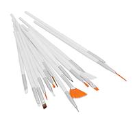 aqxreight Brosse de Nail Art de 15pc pour des Dessins avec des Cheveux en Nylon pour la Peinture Détaillée et le Bricolage (Ensemble de 15 morceaux de brosses d'huile en)