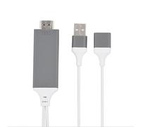 aqxreight Câble Adaptateur Téléphone vers Adaptateur 1080P pour 3 Couleurs AV Numérique Plug Play Convertir la Tablette Téléphonique en Port TV pour Les Films, Les Présentations de Jeux (White)