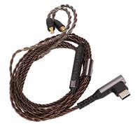 aqxreight Câble de Remplacement ATH A2DC par Micro MIC - Type C Fil de Casque en Cuivre sans Oxygène pour CKS1100 E40 E50 E70 LS Series