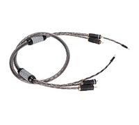 aqxreight Câble Odin plaqué Argent Mâle vers Mâle avec Fil de Terre, Prise Plaquée or 24 Carats pour Tourne-disque, Système Stéréo Audiophile, 1M (#4)