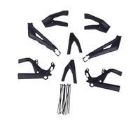 aqxreight Cache de Cadre Protecteur, Garde Boue Kit de Protection Noir Brillant, Installation Peel and Stick for Moto électrique Tout Terrain