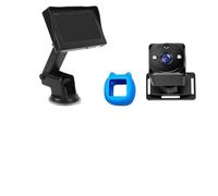 aqxreight Caméra de Surveillance pour bébé en Voiture, Moniteur 4,3 Pouces avec Résolution 1080p, Vision Nocturne, Grand Angle 150°, Rotation 360°, Prise USB pour la sécurité des (Caméra avec 2