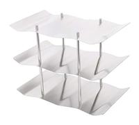 aqxreight Casier à Vin en Acier Inoxydable à 3 Niveaux Support Vin ondulé Autoportant Présentoir Accessoires de Cuisine avec Casier Moderne et élégant et de Canettes Quelles Bouteilles Ondulées sont