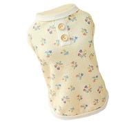 aqxreight Chemise à Motif de Fleurs pour Animaux de Compagnie, Couleur Vive, imprimé Doux, Sweat-Shirt Floral pour Chiot, pour l'été et Le Printemps, Jaune Pâle M Qui Fait Plus et Les Formes (M)