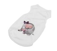 aqxreight Chemise pour Chien Gilet sans Manches Confortable et Respirant pour Chiens, Chiots, Chats, Chatons, Blanc S et Confortable pour Gilet Haut sans Manches en Acrylique de The That Dog (L)