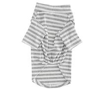 aqxreight Chemise Rayée en Coton pour Animaux de Compagnie Chien Petit Cochon Chat T-Shirts Respirants Vêtements pour Chiots Doux Rayures Roses et Blanches M Est et et Ils Tissu en Coton et Surface