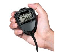 aqxreight Chronomètre étanche Numérique Portable LCD Minuterie Chronographe Compteur de Sport avec Sangle pour la Natation Course à Pied Entraînement de Football Vous Lisez Les Données de l'écran