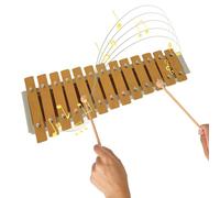aqxreight Clochettes 13 Notes Xylophone en Bois Couleur Classique,