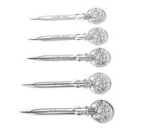 aqxreight Coffret Ouvre-lettres au Design Rétro et en Alliage de Zinc | Ensemble de 5 pièces, sans danger pour les mains, décoration de bureau élégante, idéal pour l\'école
