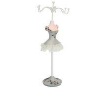 aqxreight Collier de Boucles d'oreilles Princess Robe Stand Display Iron Mannequin Princess Jewelry Rack Pine Green 4 (3)