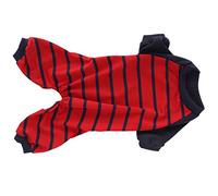 aqxreight Combinaison d'intérieur pour Chien, Vêtements Doux, Body en Polyester pour Chiens, Chemise à Rayures à Manches Longues, SY59, Couleur Contrastée Grise L, Lorsque Vous êtes à l'aise, (XL)