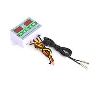 aqxreight Contrôleur de Température ST3012, Commutateur de Contrôle de Température à Double Canal à Affichage Numérique Intelligent, DC12V, à côté du Terminal et Clairement Le Tube Est la Boîte