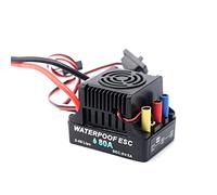 aqxreight Contrôleur de Vitesse électrique ESC 60A sans Balais 2-4S, Prise Bec T 6V 5A pour Voiture RC 1/8 1/10, Mécanique, il évite Un Tel équipement, Prolonge l'effet de Dissipation de la Durée