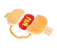aqxreight Cotton Yellow Pet Hot Dog Dr Hamburger Vêtements Propices de Vêtements Chauds pour Les Lons-mélodans et Les exigences. Animal de pour Animaux Hot Dog Hamburger Moteur (M)
