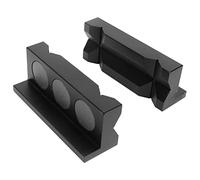 aqxreight Coussinets de Mâchoire d'étau Magnétique, Protecteurs de Pièces en Alliage d'aluminium avec Poignée Rainurée pour étau 'établi et Outils de Travail du Bois