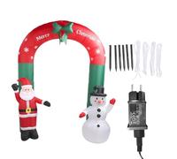 aqxreight Décoration Extérieure D'Arche Gonflable de Noël, Arche de Bonhomme de Neige Gonflable de Noël de 7,9 Pieds, Décoration Extérieure Gonflable, Arche de Noël pour Pelouse, Cour,