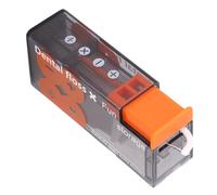 aqxreight Dispensateur Compact avec 10 Choix de Soie Dentaire - étui de Fil Portable pour les Voyages, la Maison et l'utilisation en Déplacement (orange noir)