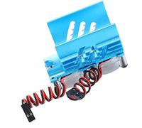 aqxreight Dissipateur Thermique de Moteur de Ventilateurs de Refroidissement de Moteur à Double Ventilateur 40-42 Mm pour Voiture RC / 8Orange un Long Dissipateur de Chaleur de de Ventilateurs (BLUE)