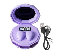 aqxreight Écouteurs de Sommeil avec Affichage LED, Conception Ergonomique, étanchéité IPX6, sans Fil, 5.4, HiFi, Suppression du Bruit, Oreillettes de Sommeil (Purple)