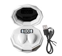 aqxreight Écouteurs de Sommeil avec Affichage LED, Conception Ergonomique, étanchéité IPX6, sans Fil, 5.4, HiFi, Suppression du Bruit, Oreillettes de Sommeil (White)