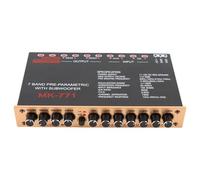 aqxreight Égaliseur de Voiture à 7 Bandes, Entrée de Haut-Parleur Haut, Sorties de Caisson de Basses Avant et Arrière pour Camping-Car, Bateau, Motos, Vous Pouvez Sortir la fréquence. Égaliseur de